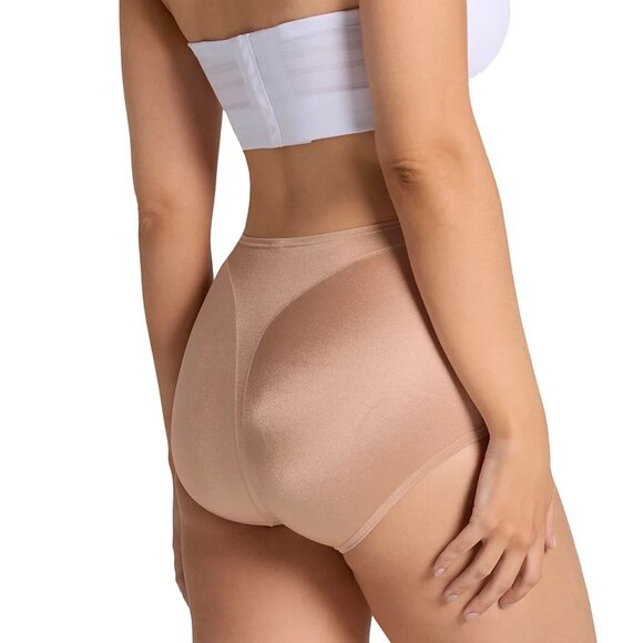 #837 Leonisa Women's Light Tummy-Control Hi Cut Thong-Silhouette Panty - Beige - Picture 6 of 8